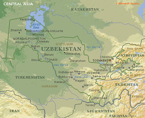 Map of Central Asia - Committee to Protect Journalists