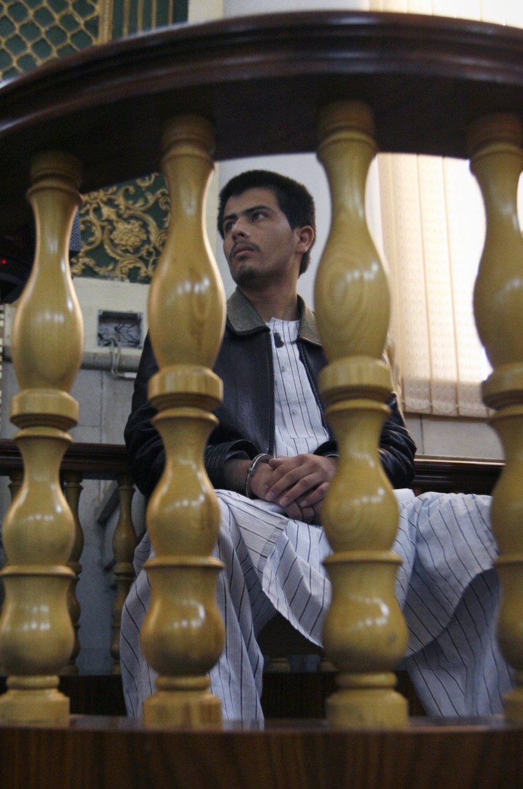 Parwez Kambakhsh in court in June. (AP Photo/Musadeq Sadeq)