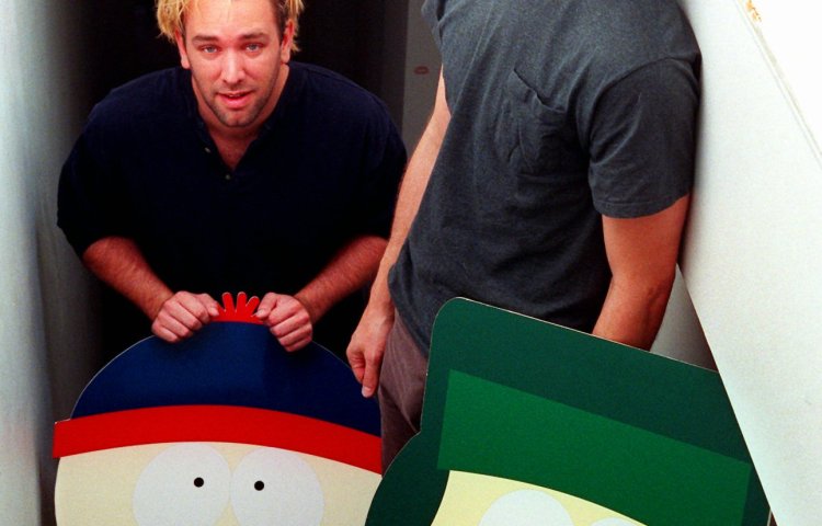 Trey Parker, left, and Matt Stone, creators of "South Park" (AP)