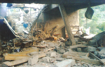 Rahman Bunairee's home was leveled by militants. (AP)
