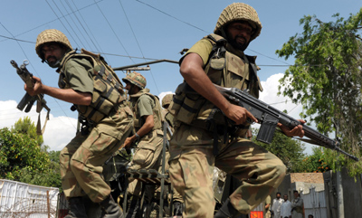 Pakistani soldiers in Mingora. (AFP)