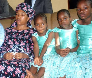 Blessing Bayo Ohu and four of her children. (Vanguard)