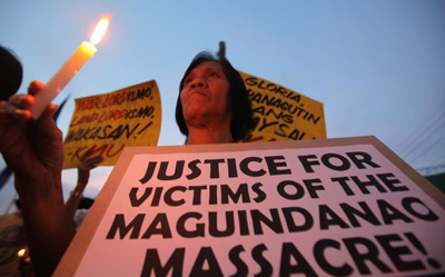 Across the Philippines, protesters call for justice in Maguindanao massacre. (AP/Bullit Marquez)