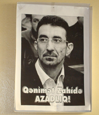 A 2008 poster says: “Freedom for Genimet Zakhidov!” (CPJ)