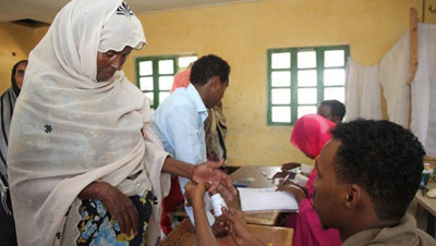 Voters at a Somaliland polling station on June 26. (Ahmed Kheyre)