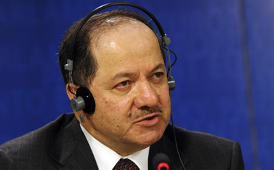 Barzani's KDP wants a to shut a newspaper that raised questions about its activities. (AP/Thierry Charlier)