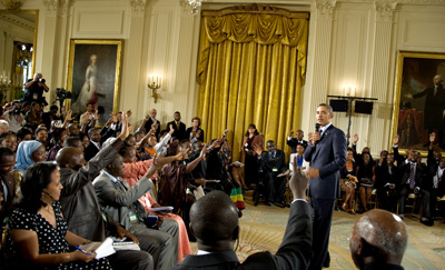 Obama's Young African Leaders Forum in Washington touched on press freedom. (America.gov)