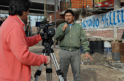 Ledesma era reportero del semanario comunitario Mundo Villa y director de la estación local de televisión Mundo Villa. (Perfil)