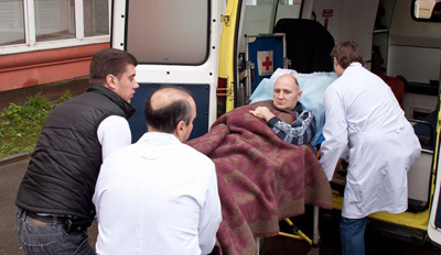 Beketov must be transported to trial in an ambulance while his attackers walk free. (Foundation in Support of Mikhail Beketov)