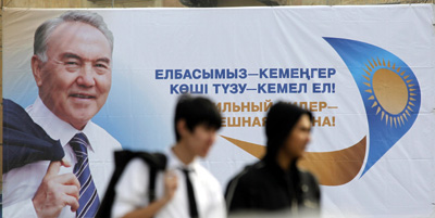 Publisher Daniyar Moldashev, below left, goes missing as Kazakhstan's election approaches. (Reuters, above; Respublika, below)