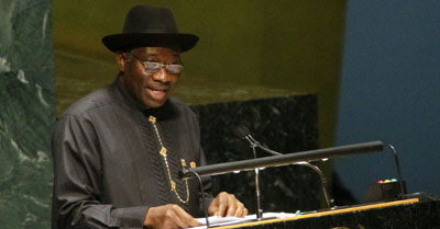 President Goodluck Jonathan signed a public information bill long in the making. (AP/Bebeto Matthews)