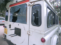 ZBS' smashed Land Rover. (ZBS)