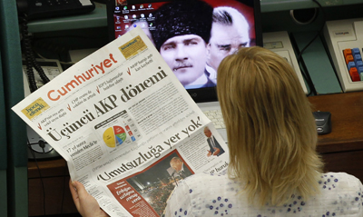While there is a surfeit of media in Turkey, outlets are prey to government pressure. (Reuters)