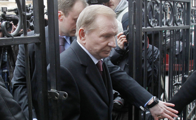 Kuchma, under indictment, denies involvement in the Gongadze slaying. (Reuters/Gleb Garanich)