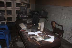 A workstation inside RLTV. (John Bompengo)