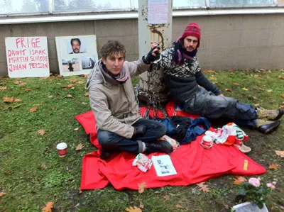 Freelance journalists Casper Hedberg and Jacob Zocherman (Journalisternas Solidariska Fängelseaktion)
