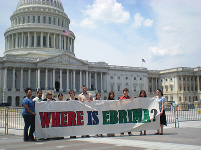 Amnesty International campaigns in front of U.S. Congress. (Ilona Kelly)