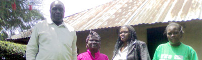From left, Francis Nyaruri's father, Peter Nyaruri; Peter's wife; the journalist's widow, Josephine Kwamboka; and his sister (CPJ)