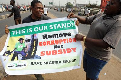 Some Nigerians suggested the media should take the side of the protesters. (AFP/Pius Utomi Ekpei)