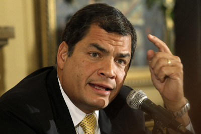 President Rafael Correa's government has passed reforms that could inhibit the ability of the press to report on elections. (Reuters/Guillermo Granja)