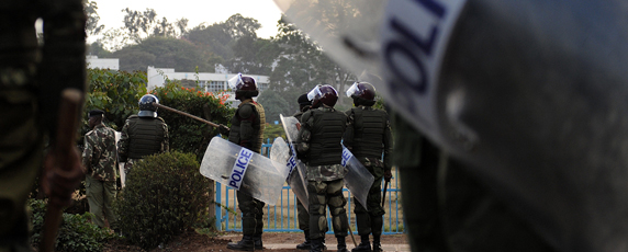 Kenyan police are accused of widespread extrajudicial killings, including the murder of reporter Francis Nyaruri. (AFP/Tony Karumba)