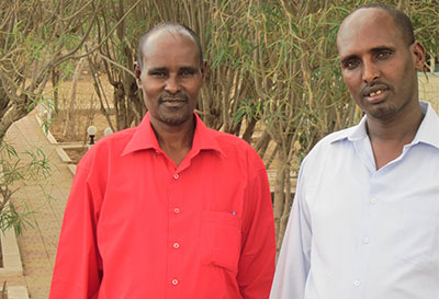 Abdiweli Farah and Mohamed Abdi Jama, chief editors of Ogaal and Waheen, respectively, say the government has not lived up to its promises. (CPJ/Tom Rhodes)