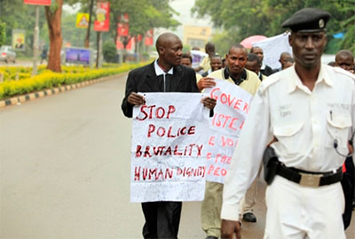 Ugandan journalists protest on World Press Freedom Day in 2011. (Edward Echwalu)