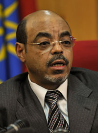 The late Ethiopian Prime Minister Meles Zenawi, shown here in 2010. (AFP/Simon Maina)