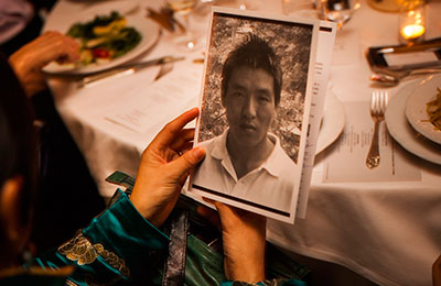 CPJ recognized jailed Tibetan filmmaker Dhondup Wangchen in 2012. (Michael Nagle/Getty Images for CPJ)