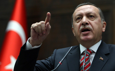 Erdoğan speaks at a meeting in parliament on Wednesday. (AFP/Adem Altan)