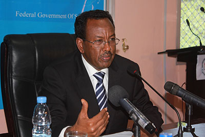 Somali Prime Minister Abdi Farah Shirdon met February 16 with the local journalist union. (NUSOJ)