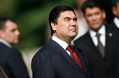 President Kurbanguly Berdymukhamedov, relinquished ownership of Turkmenistan's newspapers, but journalists are still appointed by his decree. (Reuters/Stoyan Nenov)