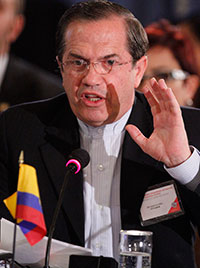 Foreign Minister of Ecuador Ricardo Patiño speaks about human rights during the Organization of American States general assembly in Washington, D.C., on March 22. (AP/Jacquelyn Martin)