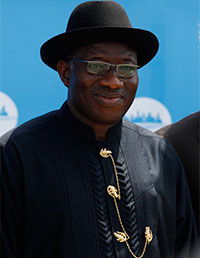 The office of Nigerian President Goodluck Jonathan said a memo published by Leadership newspaper was fictitious. (AP/Sunday Alamba)