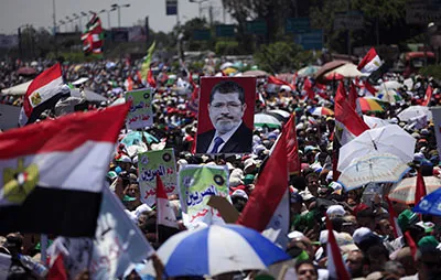 Thousands of Egyptians attended the rally organized by supporters of the Muslim Brotherhood. (AP/Khalil Hamra)