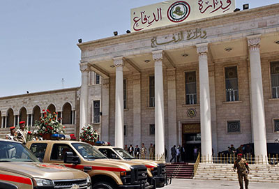 The headquarters of the Ministry Defense in Baghdad, where two journalists were arrested on June 4. (AP/Hadi Mizban)