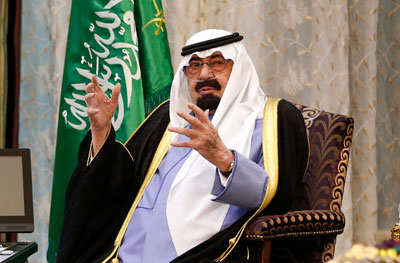Saudi Arabia's King Abdullah has decreed several laws that censor the press. (Reuters/Kevin Lamarque)