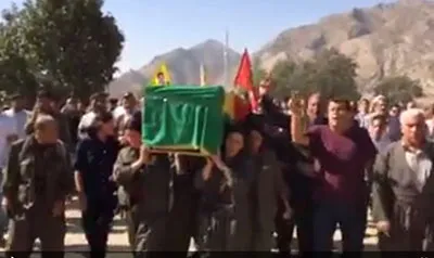 The funeral of Deniz Firat, a journalist who was killed in Iraqi Kurdistan. (Facebook/Kamal Chomani)