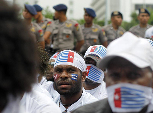 A rally in Jakarta for the Free Papua Movement. Restricted media access to the Indonesian region has left the ongoing fight for secession under reported. (Reuters/Pius Erlangga)