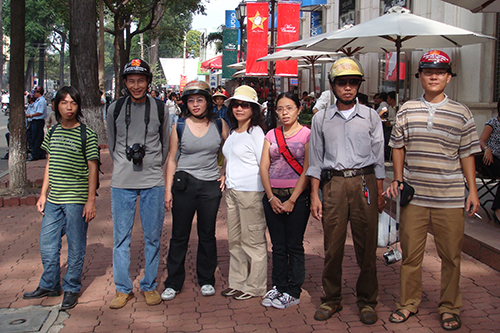 Ta Phong Tan, third from left, was a founding member of the Free Journalists Club of Vietnam. (Nguyen Tien Trung/Flickr)