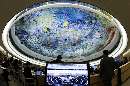 A meeting of the UN Human Rights Council in Geneva. Special Rapporteur on freedom of opinion and expression David Kaye is due to present his report on encryption there on June 17. (Reuters/Denis Balibouse)