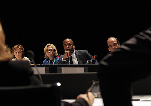 Google’s chief legal officer, David Drummond, pictured at a hearing on the right to be forgotten decision. The search engine is resisting attempts by the European Court to enforce the ruling globally. (AFP/Eric Piermont)