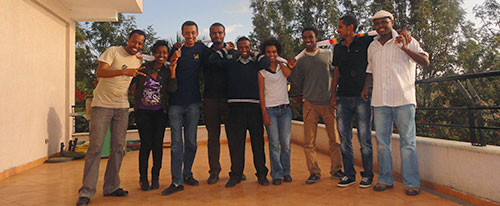 Members of the Zone 9 blogging group. Four of the bloggers are currently on trial in Ethiopia. (Endalkachew H/Michael)
