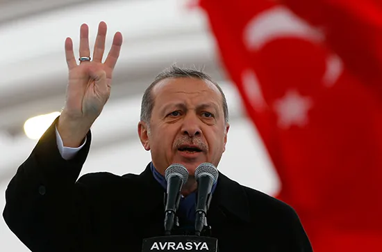 Turkish President Recep Tayyip Erdoğan speaks in Istanbul, December 20, 2016. (Reuters/Murad Sezer)