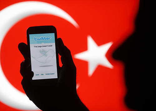 A phone showing a Twitter error message in 2014. A member of Turkey's opposition party claims police are monitoring social media users as part of a planned crackdown. (Reuters/Dado Ruvic)