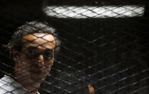 Egyptian photographer Mahmoud Abou Zeid, or Shawkan, has been jailed since 2013 on anti-state charges. (Reuters/Amr Abdallah Dalsh)