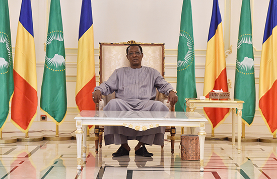 Chadian President Idriss Deby sits in the presidential palace in N'Djamena, December 29, 2017 (Reuters)