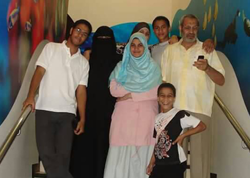 An undated family photo shows Mohamed al-Fakharany, front right, and his brother, Abdullah, left. A verdict is due in Abdullah al-Fakharany's case in May. The journalist has been imprisoned since 2013. (Al-Fakharany family)