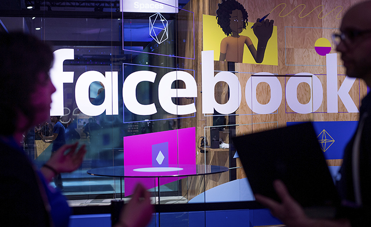 A demo booth at Facebook's annual developer conference in California in April. The social networking platform is launching safety tips for journalists. (AP/Noah Berger)