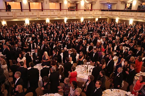 The crowd at CPJ's 2015 International Press Freedom Awards dinner. (Getty Images/Michael Nagle)